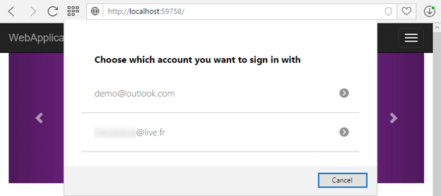 Authentication using Credential Management API