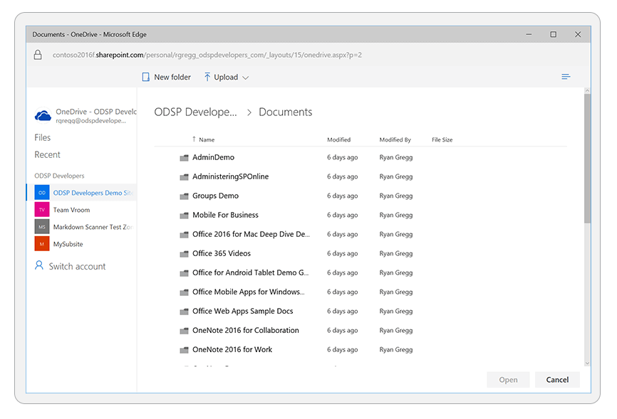 OneDrive File Picker