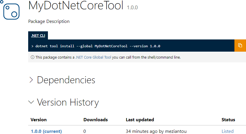 Package on NuGet.org