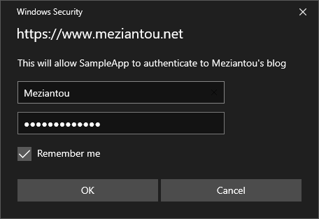 Credential Manager GUI demo
