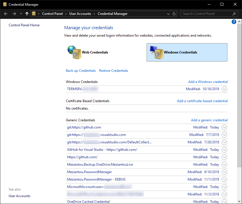 Windows Credential Manager
